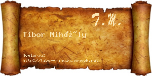 Tibor Mihály névjegykártya