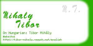 mihaly tibor business card